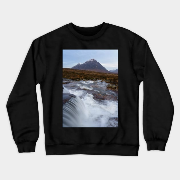 Buachaille Etive Mor and river Etive Crewneck Sweatshirt by TMcG72